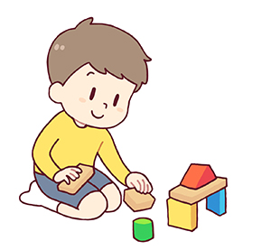 おもちゃで遊ぶ子供