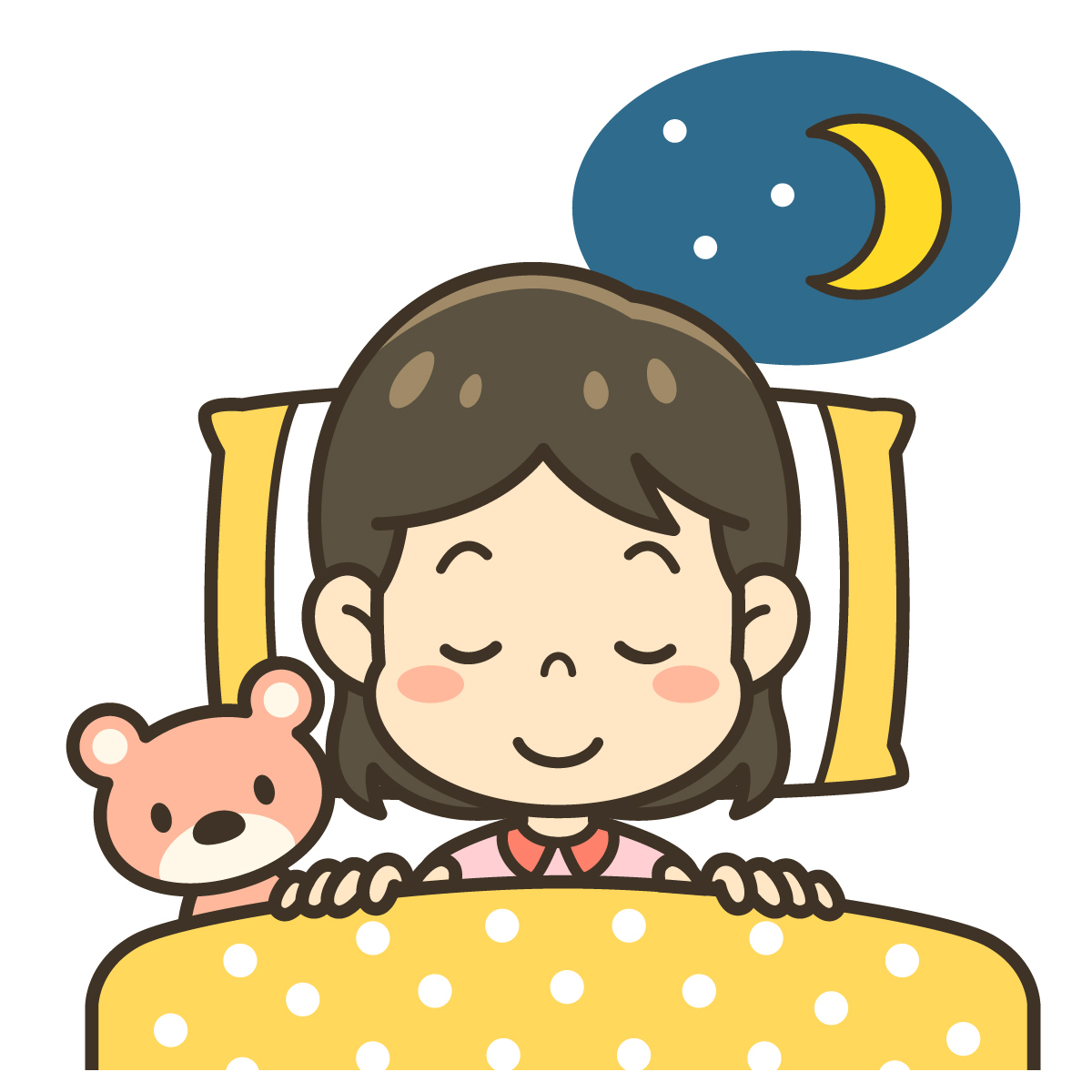 ぬいぐるみと添い寝